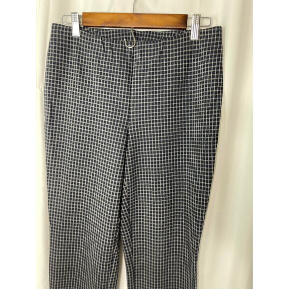 J. Jill slacks pants trousers women's medium (see notes) gray checked on black - Picture 3 of 15